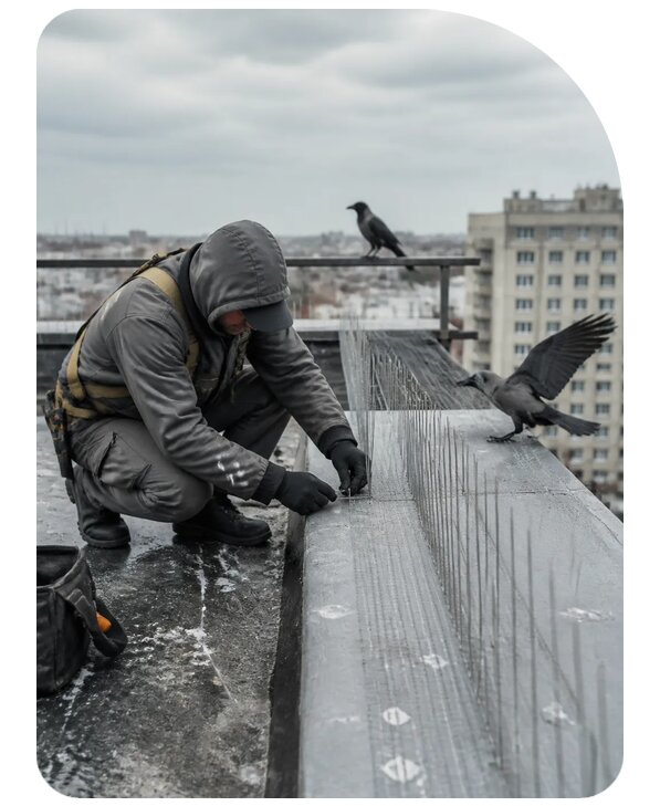 Защита от ворон под ключ в Братске по цене от 5102 р. | Сенат-Брт